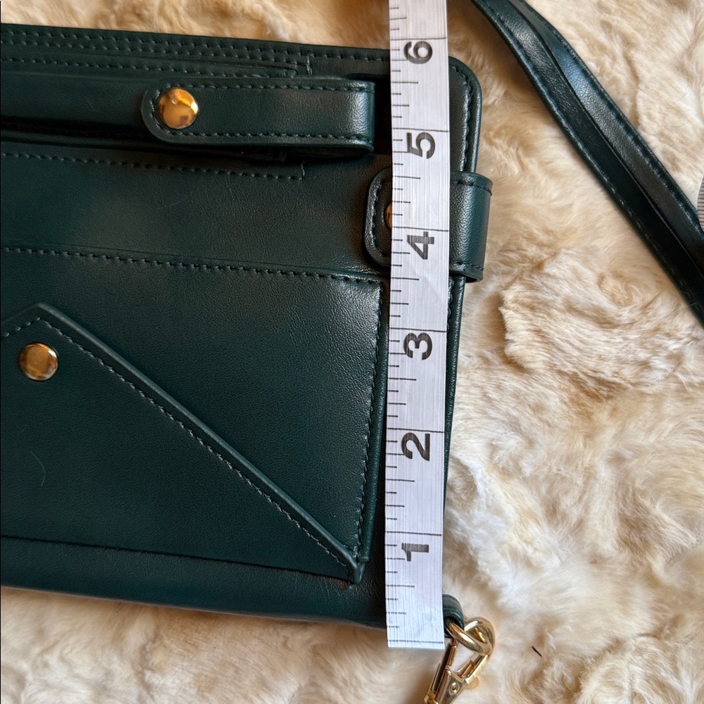 Techcircle Folio Stand PU Green Leather Crossbody Mini IPad Handbag Case - Picture 10 of 11